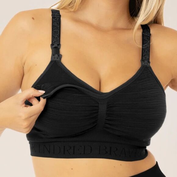 Kindred Bravely Sublime Hands-Free Pumping & Nursing Bra in Black Size XXL Busty - Picture 1 of 13